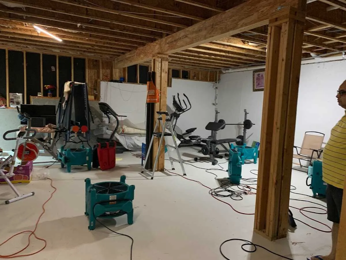 Basement drying equipment setup for Odor Removal & Deodorization in Dunn Loring